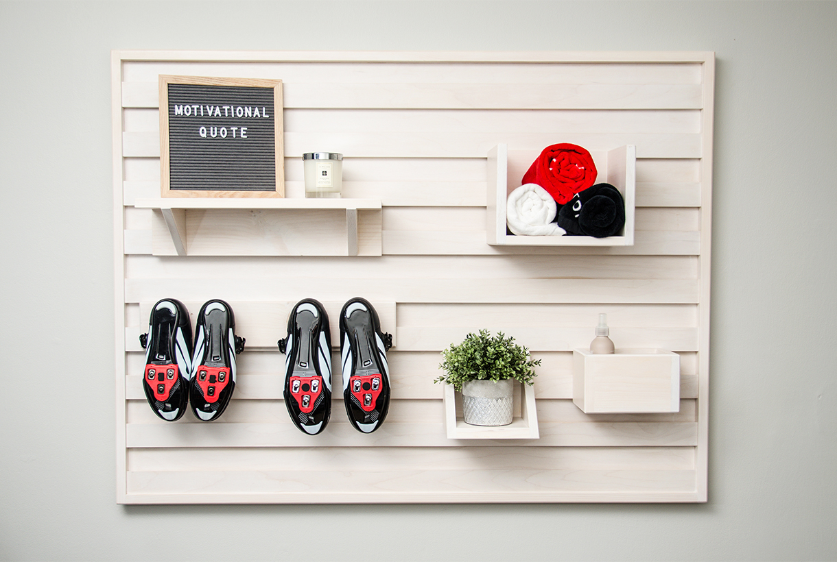 Clever DIY Gym Shelf